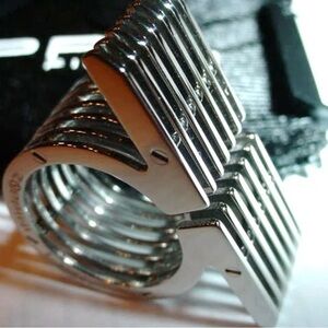 Men's Modern Silver Multi-Band Statement Ring